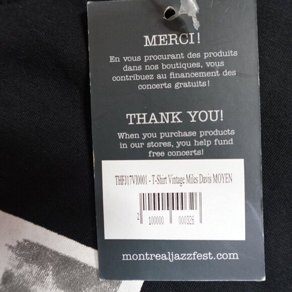 Miles Davis Shirt Medium Black International Montreal Jazz Festival NEW - Picture 3 of 7